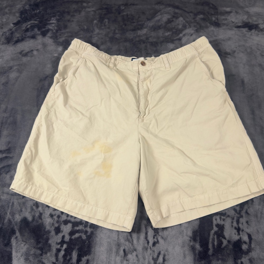 Guess Jeans Shorts Mens 34 Stone Beige Vintage Cotton Elastic Waist 63966B44